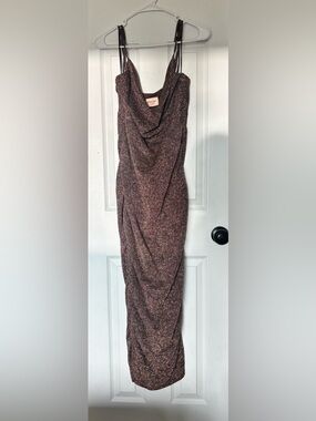 knee length dresses for ladies Donissa Midi Dress in Navy with White Print  St Frock
